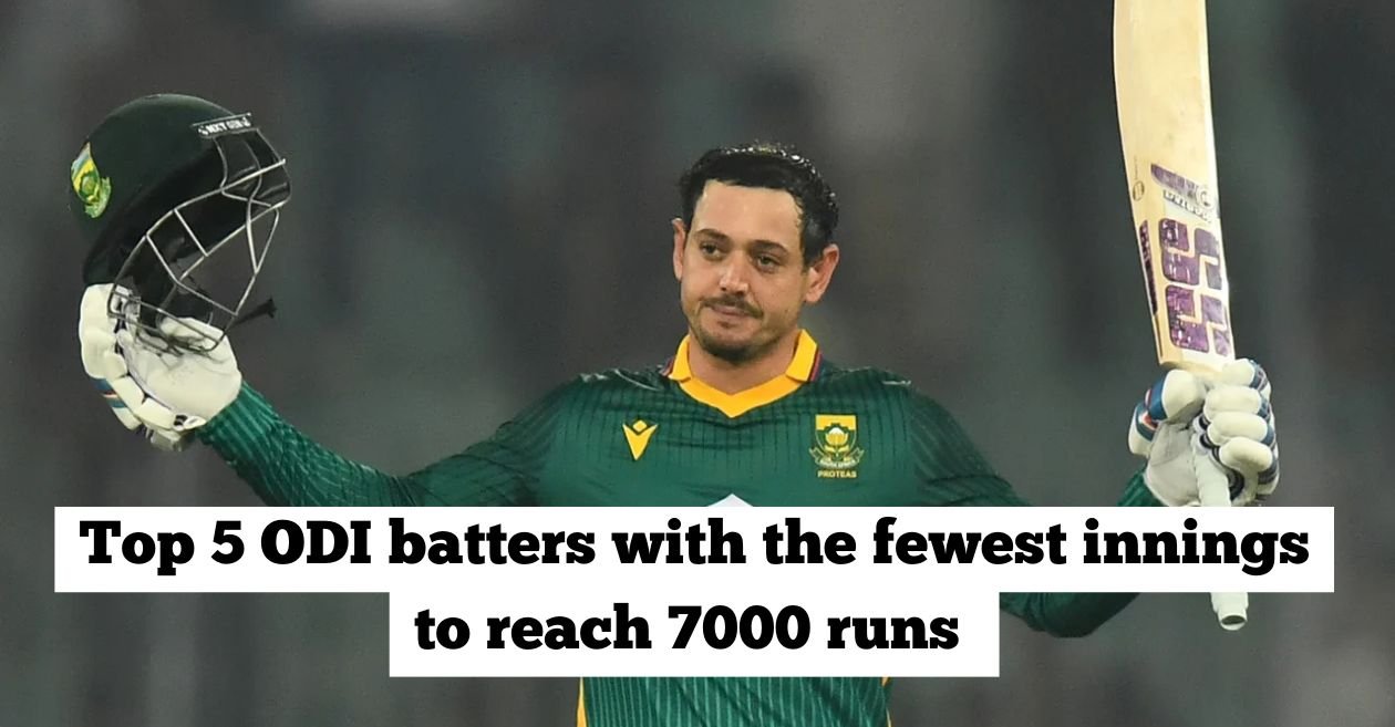Top 5 ODI batsmen with least innings to reach 7000 runs ft. Quinton de Kock
