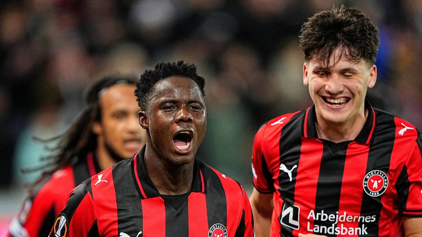 Everton officials were on hand to watch the in-demand striker, who has scored 18 goals this season