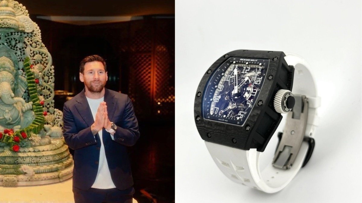 Lionel Messi at Vantara: Anant Ambani gifts $1.1 million Richard Mille RM 003 V2 Tourbillon to soccer legend. Details here