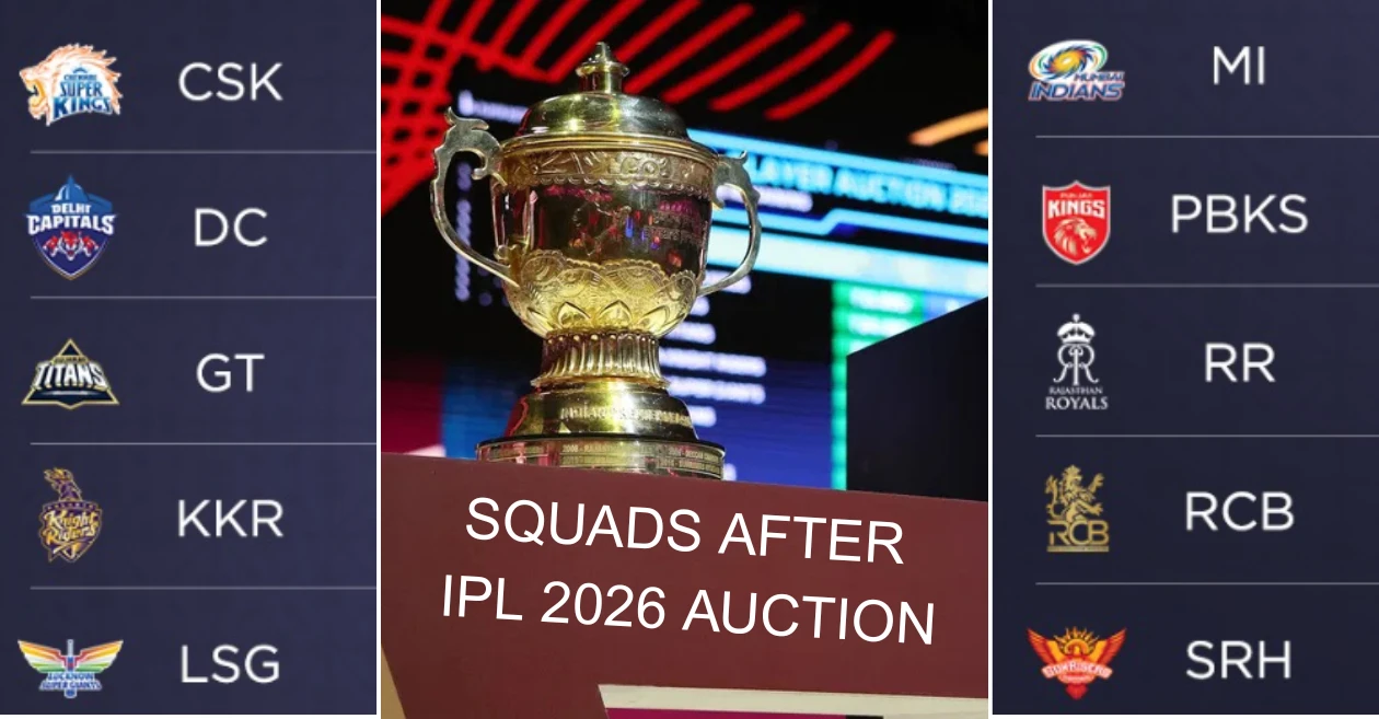 IPL 2026 Auction: Complete lineups of all 10 teams after bidding event ends