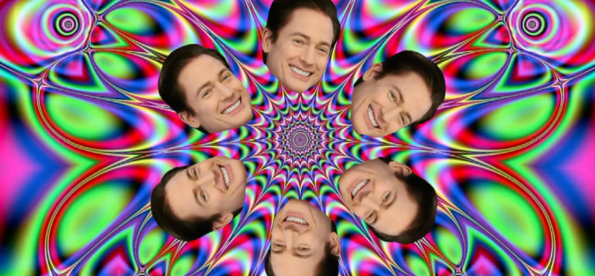 The scene of Bryan Johnson and his live shrooms trip