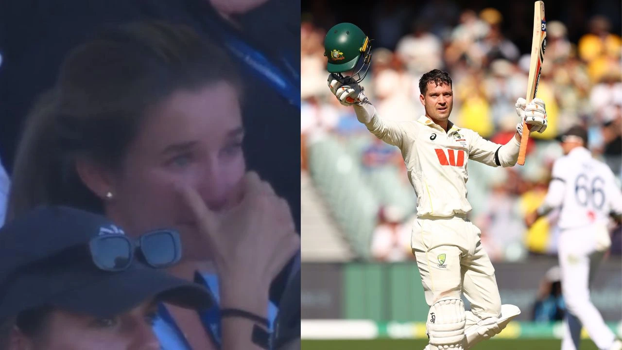 Alex Carey breaks down during first Ashes century celebrations; wife leaves in tears