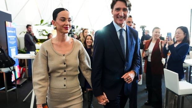 Katy Perry joins Trudeau in Davos to back former PM’s speech on value of ‘soft power’