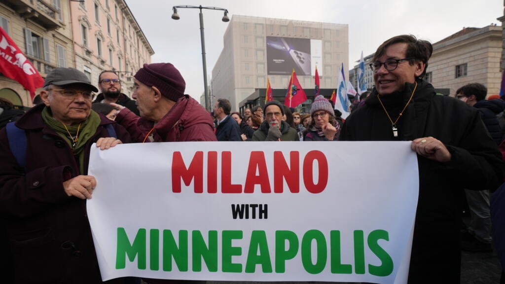 ‘Creeping fascism’: Protesters in Milan strongly criticize the deployment of ICE at the Winter Olympics