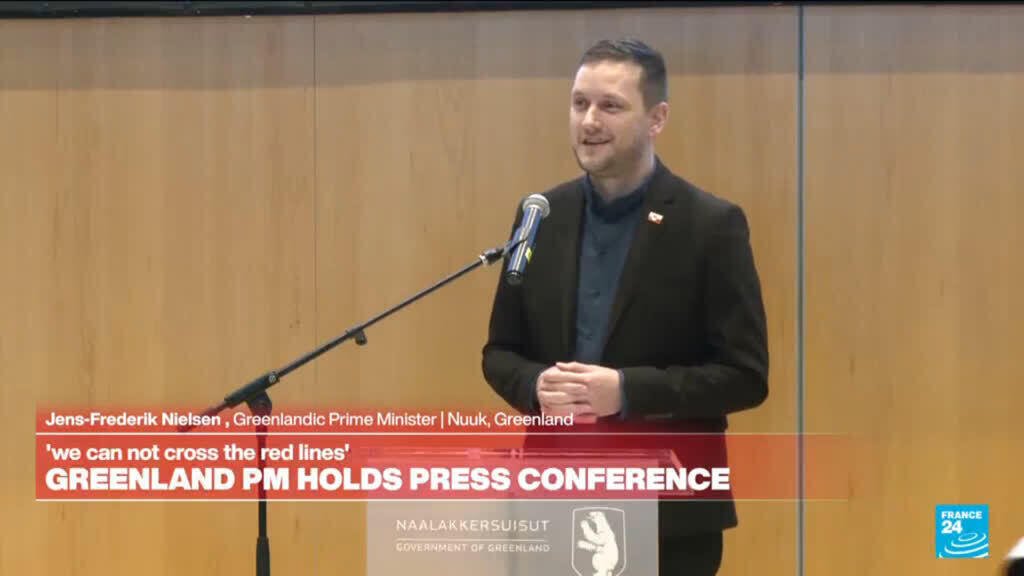 REPRIKA: The Prime Minister of Greenland holds a press conference