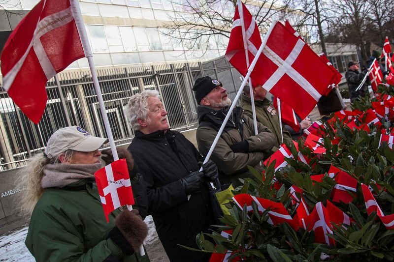 Protesters in Copenhagen rally for Danish veterans after Trump’s remarks