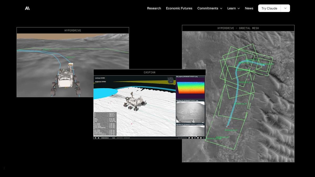 NASA used Claude to plan a route for its Perseverance rover to Mars