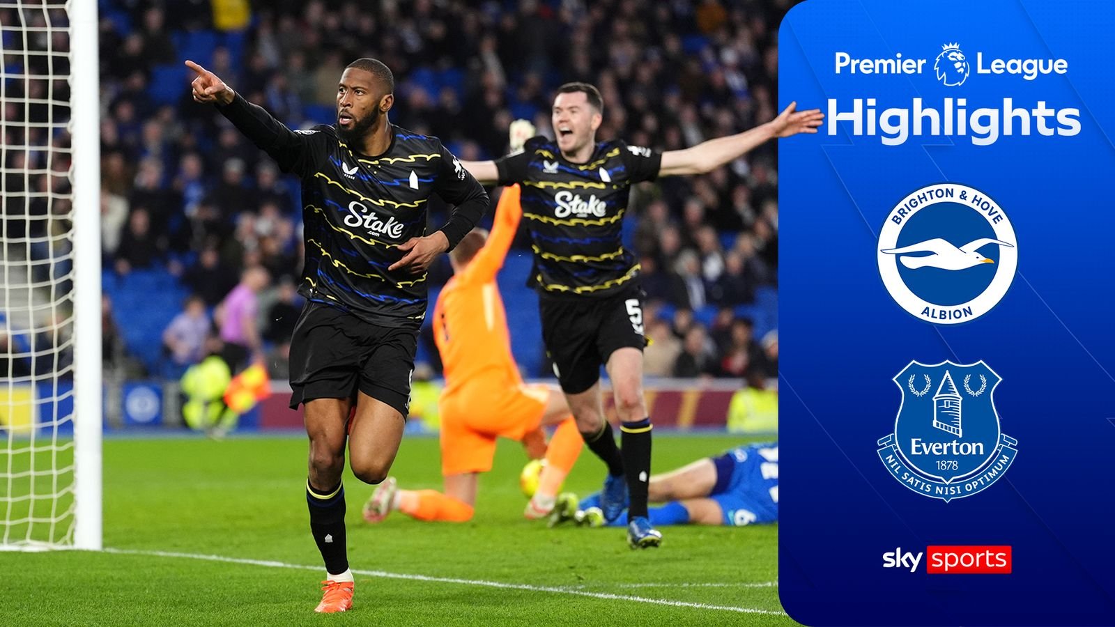 Everton equalizes late to grab a point at Brighton