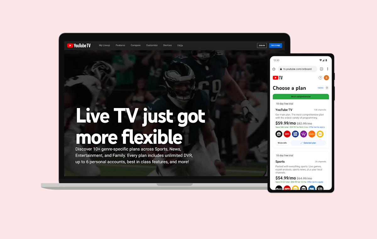 YouTube TV is launching curated subscription packages this week