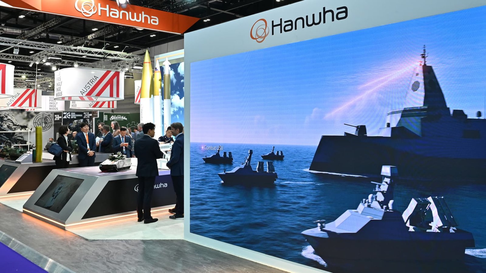 Shares of Hanwha Aerospace, South Korea’s largest defense company, fell 6%