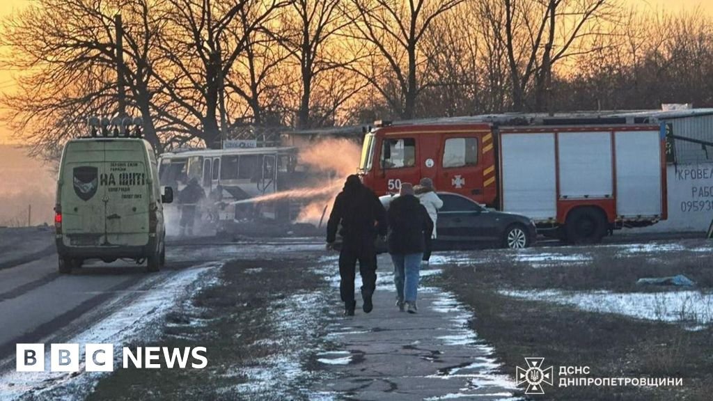 Russian attack near Ukrainian bus kills 12 people, officials say