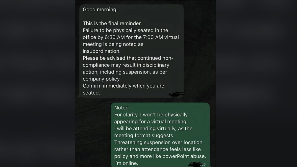 ‘PowerPoint abuse’: GenZ employee reacts when boss requests out-of-office presence for virtual meeting