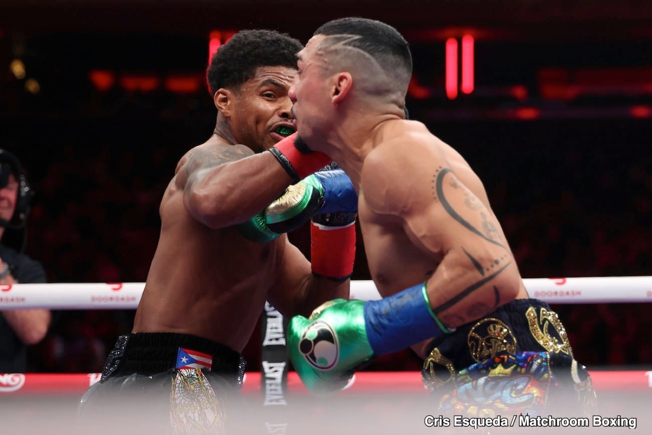 Shakur Stevenson defends Teofimo Lopez after one-sided win