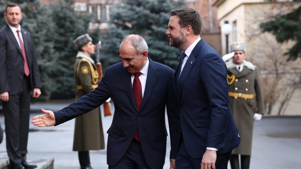 Vance becomes first sitting US vice president to visit Armenia in effort to advance peace deal with Azerbaijan