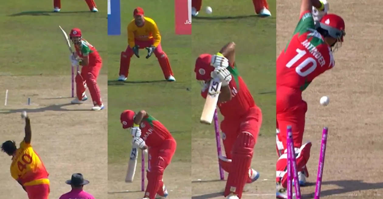 ZIM vs OMA (WATCH): Bless Muzarabani for demolishing Jatinder Singh’s stumps with brilliant performance in T20 World Cup 2026