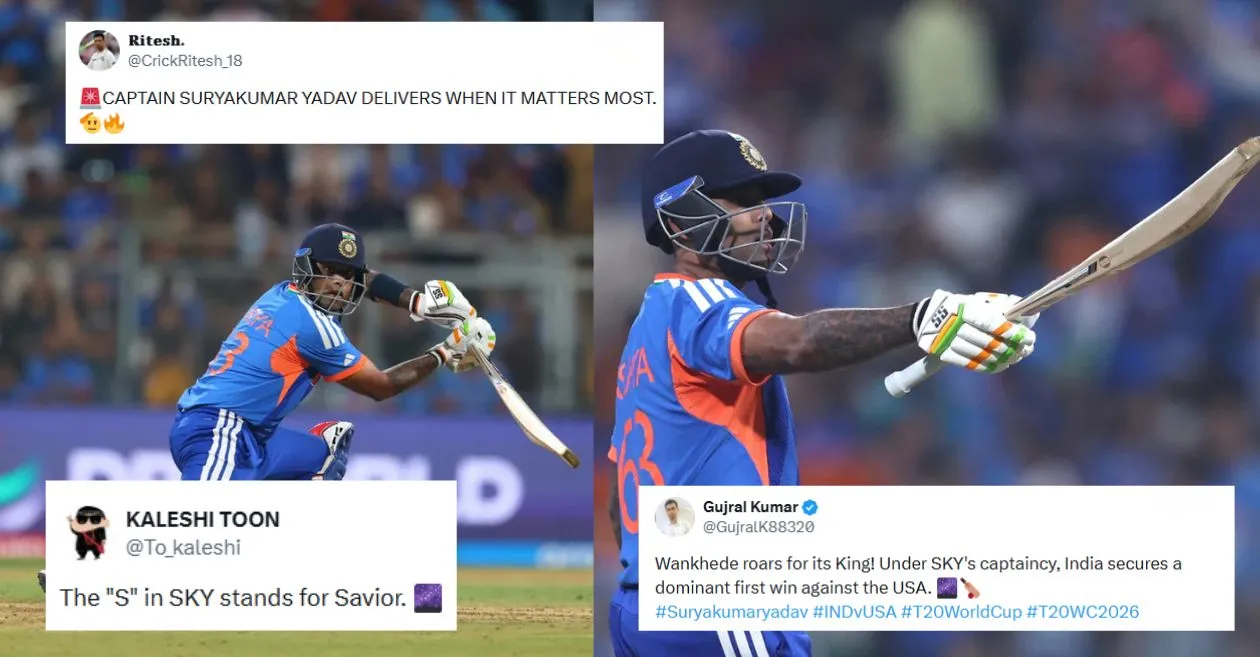 Suryakumar Yadav orchestrates India’s crushing win over USA in 2026 T20 World Cup and fans go wild