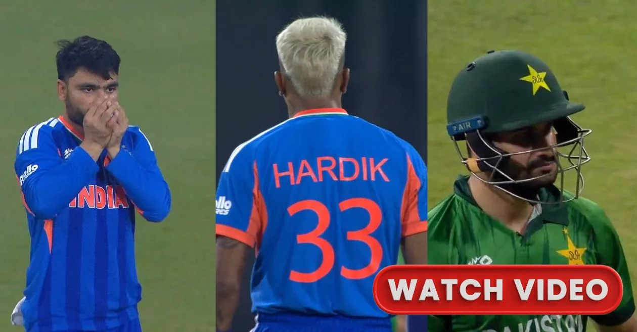 Watch: Hardik Pandya’s early knock shocks Pakistan, Sahibzada Farhan falls to ground in IND vs PAK T20 World Cup 2026 match