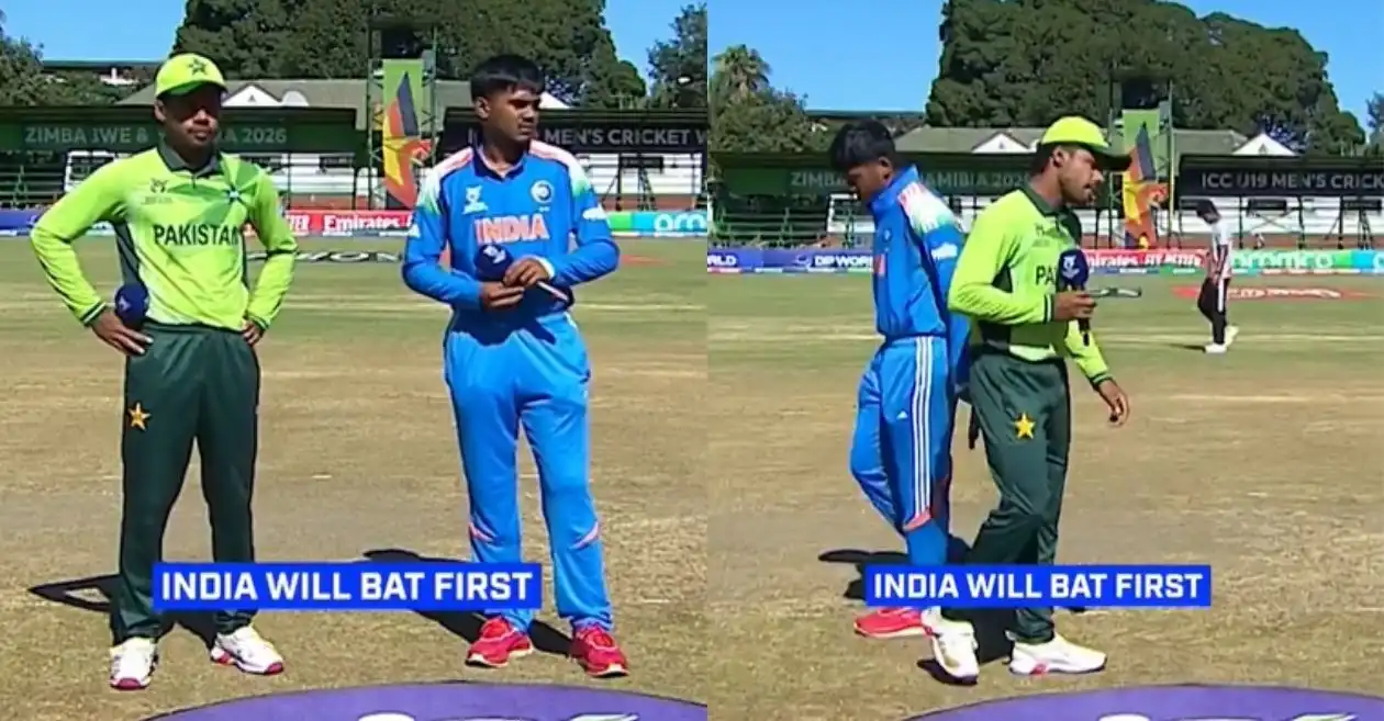 Watch: U19 World Cup 2026 India captain Ayush Mhatre avoids shaking hands with Pakistan captain during toss