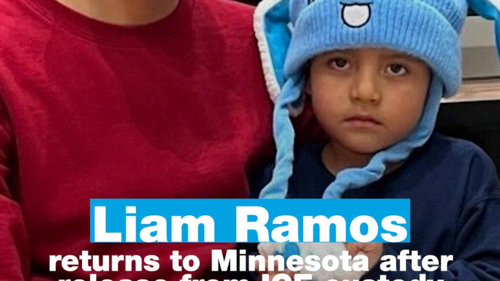 Liam Conejo Ramos returns to Minnesota after being released from ICE custody