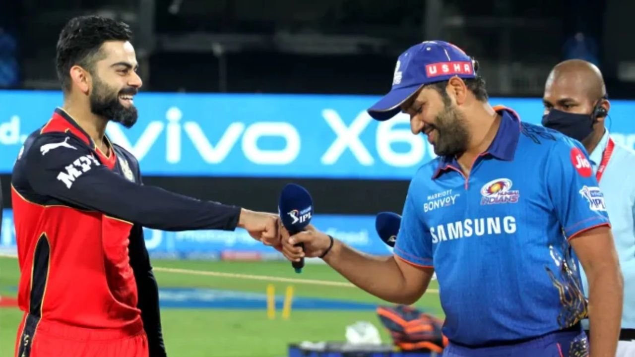 Mumbai Indians stop DY Patil’s RCB in IPL 2026, Rohit Sharma breaks out with Virat Kohli
