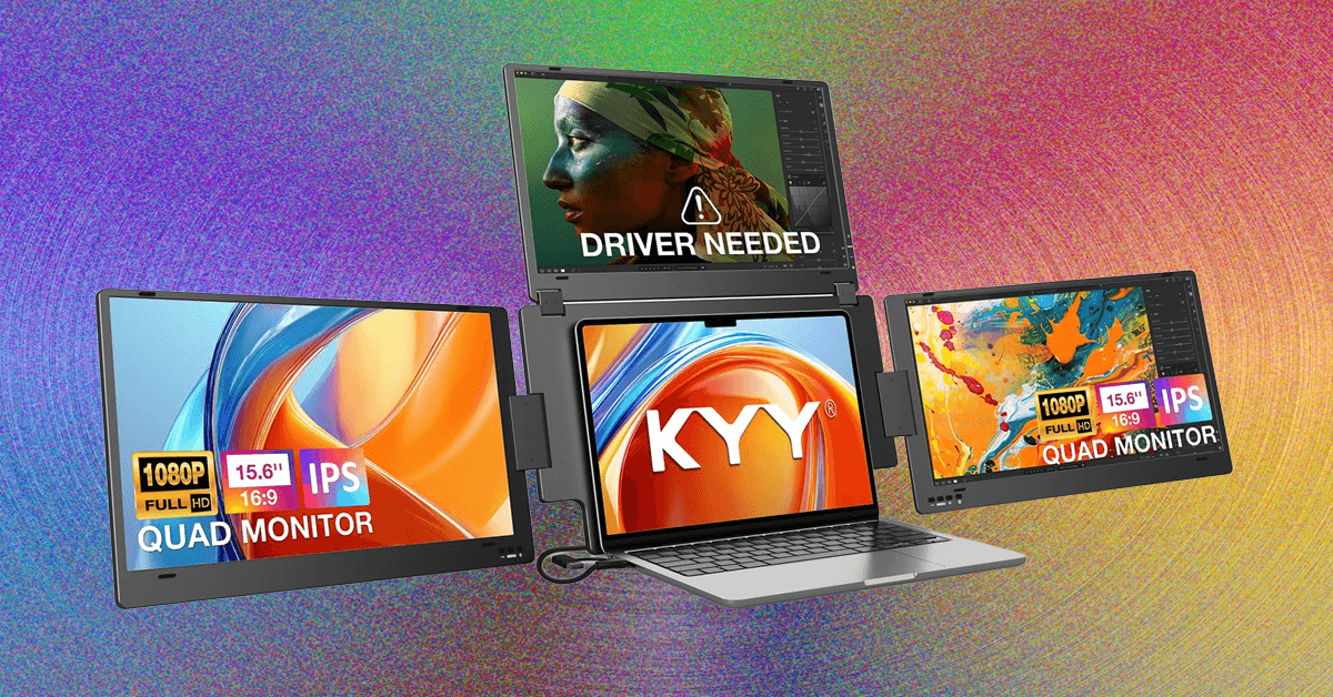 KYY X90G Quad Portable Monitor Extender Review: 3 More Screens