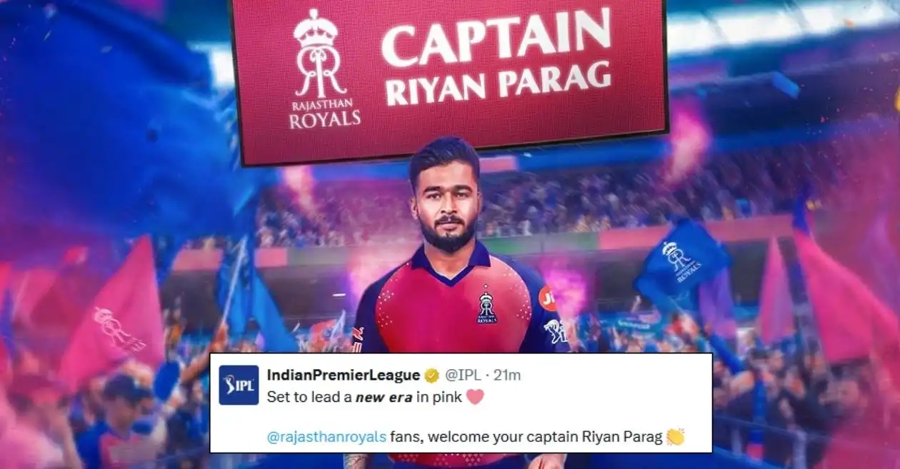 Riyan Parag named captain of Rajasthan Royals ahead of IPL 2026, fans react