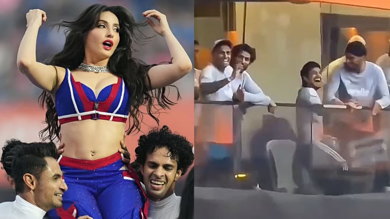 Suryakumar Yadav can’t take his eyes off Nora Fatehi on stage; Ishan Kishan, Arshdeep Singh go crazy