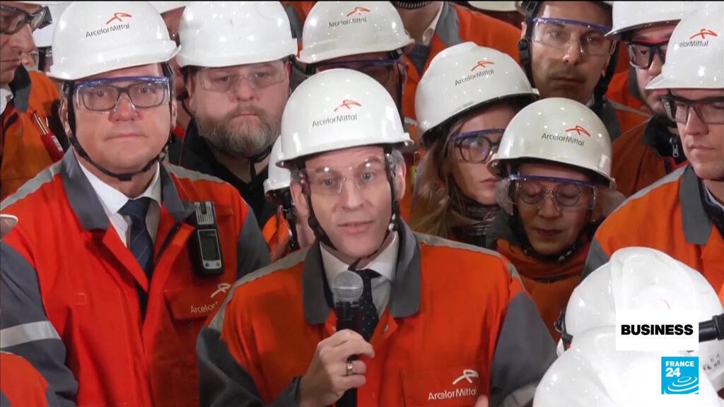 Macron visits steel plant as ArcelorMital confirms €1.3bn low-carbon furnace project