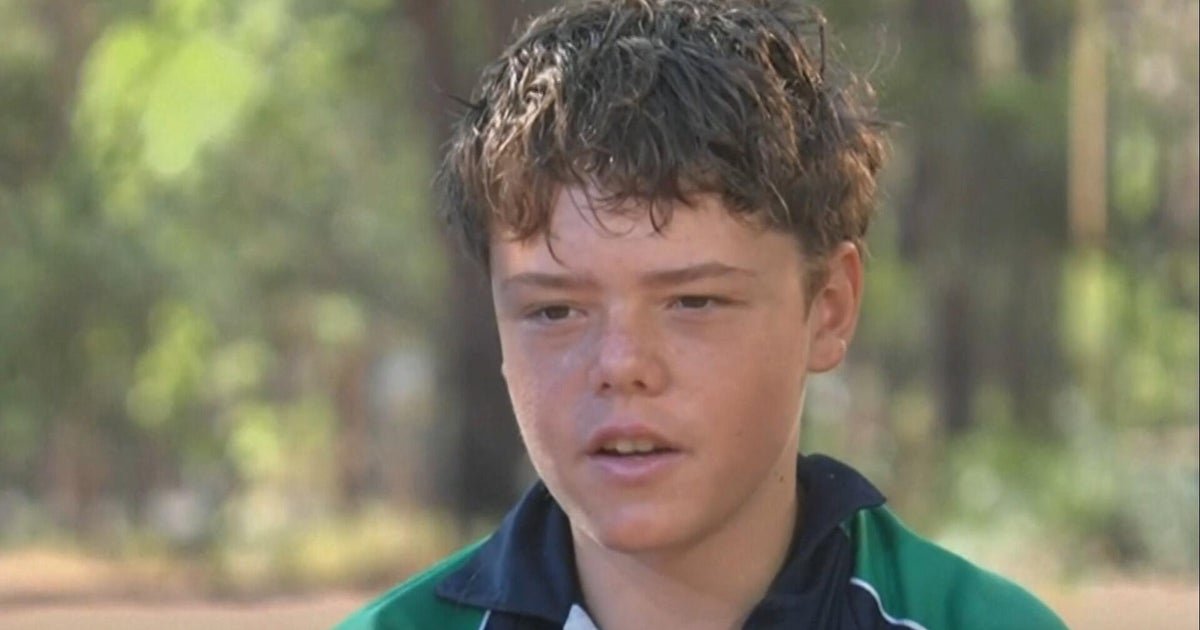 A 13-year-old boy swam for hours to save a family that was washed away by the sea off the coast of Australia