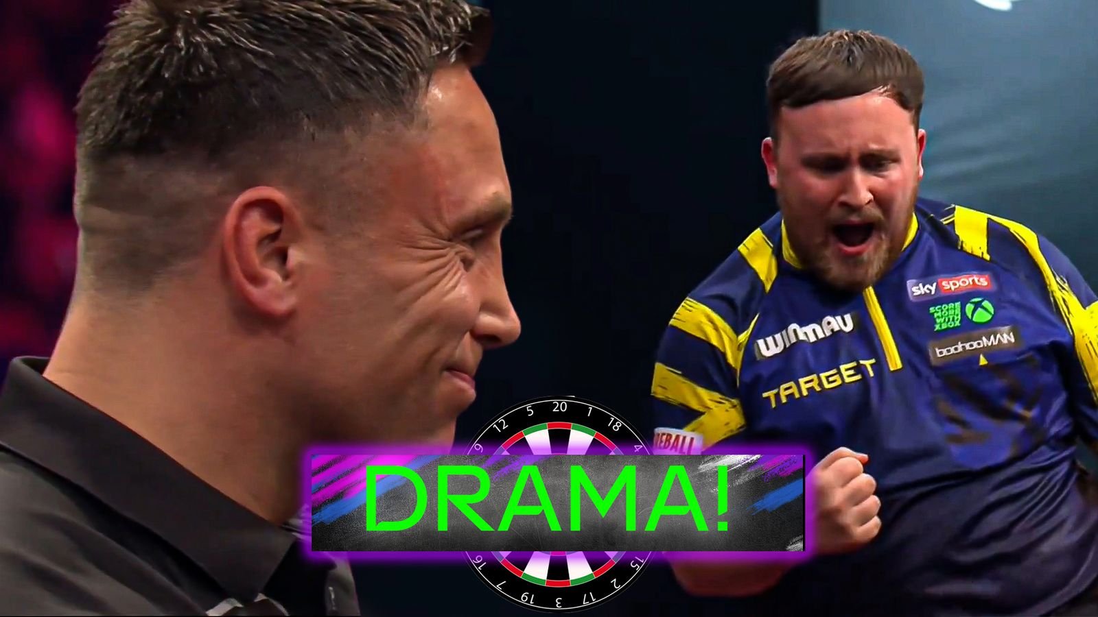 ‘Wow! Look at the relief! |The moment Littler survived a price match dart in the semi-final!
