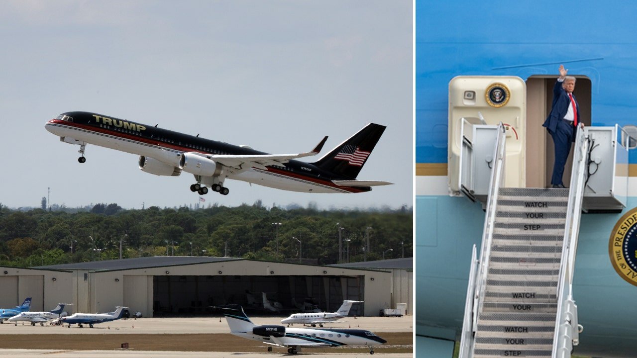 Air Force One will be repainted in red, white, dark blue with gold stripes