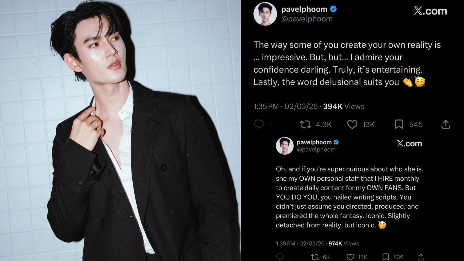 ‘Clock ’em’ – Fans praise Pavel Boum for quelling dating rumors with ‘savage’ response, calling them ‘delusional’