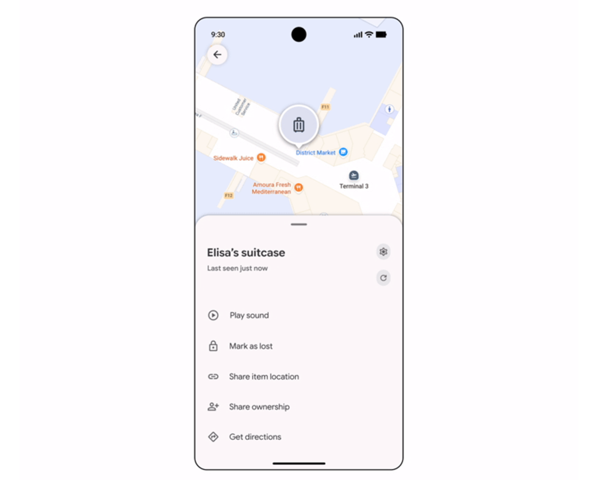 Android users can now share tracker tag information with airlines to help find lost luggage